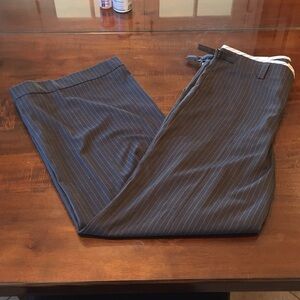 10 Calvin Klein Gray Pinstriped Pants